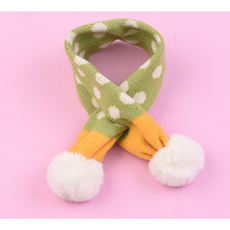 JUN팩토리 유아동 쁘띠머플러 쁘띠도트방울 머플러 워머 크리스마스 KC인증 어린이집 개별포장 유치원 답례품 생일선물, 1개, 그린