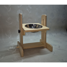 위더스 강아지 고양이 애견 애묘 대형견 중형견 원목 높이조절 식기 식탁 밥그릇 물 그릇, 1개, 스텐레스그릇 1구