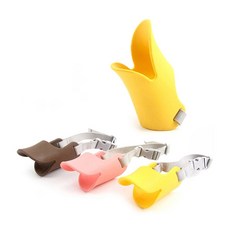 반려견입마개 턱가리개 소형견짖음방지 덮개형, 오리입마개S-핑크