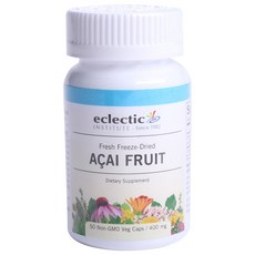 Eclectic Institute Fresh Freeze乾燥巴西莓果 400mg Non-GMO 素食膠囊, 50入, 1個
