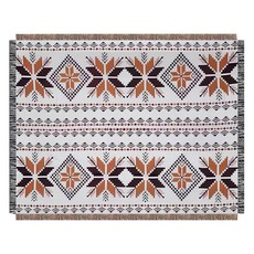 큰귀멍멍 인디언 에스닉 블랭킷 캠핑 차박 실내 다용도 담요, 1개, 단풍 90*90