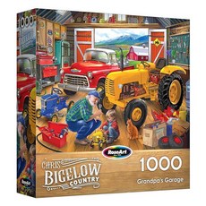RoseArt - Bigelow Country Grandpa's Garage 1000 Piece Jigsaw Puzzle Nostalgic Cars and Vintage Sc