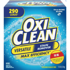 OxiClean 多功能去漬劑 290次用量 適用所有機型 無氯漂白配方 11.6磅 (5.26公斤), 1箱