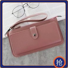 新款錢包女款兩折學生零錢包多功能多隔層卡包簡約網紅百搭手拿包