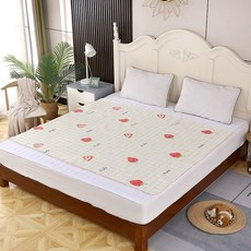 DFMEI 嬰兒隔尿墊防水透氣可機洗大號兩面老人護理姨媽月經牀單, 1個, 浪漫草莓