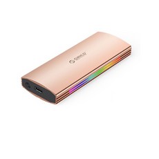 오리코 M2R2-G2 M.2 NVMe SSD RGB 외장하드케이스, 골드, 1개