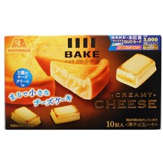 일본 모리나가 베이크 크리미 치즈 케익 10개입, 38g, 4개