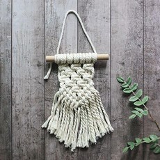 화이트 미니 화이트 마크라메 장식 소품, 본상품