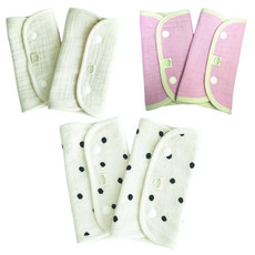 메롱베베 아기띠 침받이 3종 x 2p 세트, 1세트, B. 도트+크림+핑크 세트