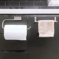 리빙디자이어9 스텐 키친타올걸이 & 행주걸이 세트, 1세트