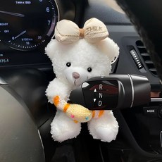 대운 자동차 깜빡이 귀요미 피규어 인형, 베이지, 1개
