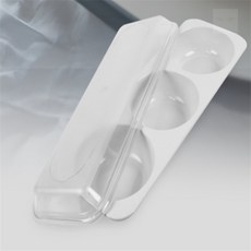 제이일 국산 반찬그릇 PC 병원용 3찬 식기, 뚜껑