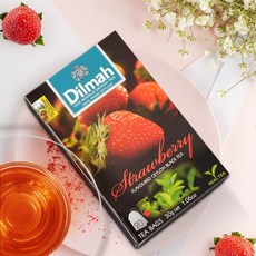 Dilmah Dilmah F 딸기 홍차 20티백 실론 홍차 티백 과일 티백 과일 티백, 1개