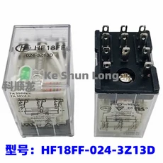 (5개/1세트)100 새제품 JZX 18FF HF18FF/012 3Z13 12VDC 7A 파워 릴레이 11핀, 01 HF18FF 024 3Z13D 24V