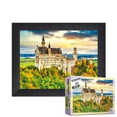 퍼즐피플 풍경 랜드마크 500피스 직소퍼즐, 노이슈반스타인 성 500피스 액자포함(우드블랙), 퍼즐유액 포함, 1개