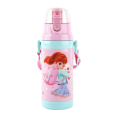 위시캣 안심락 원터치 물병 어린이 유아 아동 아기 물통, 1개, 470ml, 핑크