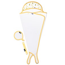 프랜대디 먼지없는 대나무 신생아 유아 아기 목욕타올 수건 목욕앞치마 85x85cm특대형, 2)옐로바나나, 1개