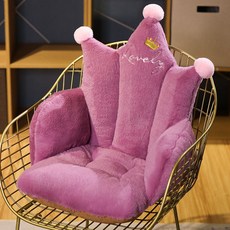 해피유통 캐릭터 방석 귀여운 왕관 디자인 안락한 쿠션 아이들 의자, 45*35센티미터, 자주색