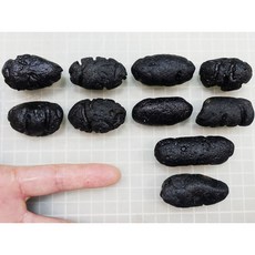 RIZALITE能量礦石黑隕石，長條型菲律賓隕石，10顆共重301克58，玻璃隕石，淨化空間，提升專注力