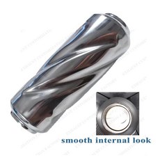 성능 배기 공명기 입구 출구 머플러 나선형 표면 시스템 자동차, 1개, 5. Spiral Surface A