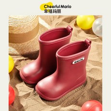 幸福瑪麗兒童雨鞋男童雨靴輕便防滑幼稚園女寶寶水鞋小孩防水膠鞋
