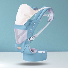 嬰兒揹帶新生兒寶寶前抱式多功能背袋, 1052 網款 艾青色