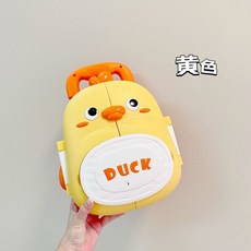 兒童玩具釣魚 電動釣魚 兒童益智 旅行釣魚箱 多功能釣魚拉桿箱 益智早敎玩具 釣魚機, 1個, 萌鴨釣魚拉桿箱黃色