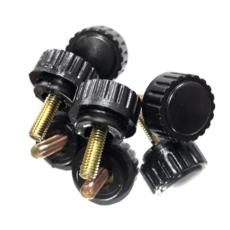 손잡이 볼트 플라스틱 원형 노브 M4, 25개, 15mm