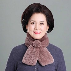 남성 밍크털목도리 남자 방한 숏머플러 모임 미니 넥워머 중년 쁘띠