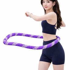 딜라잇스포츠 뱃살운동 무소음 스프링 훌라후프, 1개, 퍼플, 1.3kg