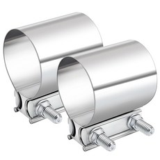 TERMUX 8.0인치 배기 클램프 8인치 버트 조인트 밴드 클램프 슬리브 커플러 파이프 머플러 촉매 변환기 1PCS, 2pcs, 5.0"