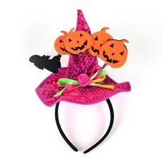 제이오스토어 할로윈 마녀고깔 헤어밴드 진핑크 놀이공원 분장용품 코스튬소품 머리띠