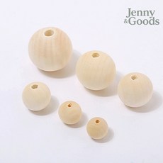 제니앤굿즈 원목 나무구슬 우드비즈 공예재료 4mm 100개입 [16종 택1], [8mm] 100개