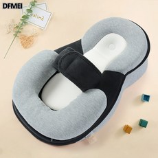 DFMEI 防溢奶嗆奶枕頭新生兒枕寶寶餵奶神器哺乳枕躺喂嬰兒防吐奶斜坡墊, 莫代爾斜坡墊-灰色