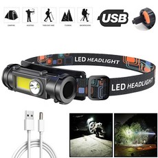 棲野Cheer 超亮LED迷你頭燈 強光多功能雙光源 磁吸USB充電 戶外釣魚露營必備, 1個, 211頭燈【14500電池】：頭燈+數據