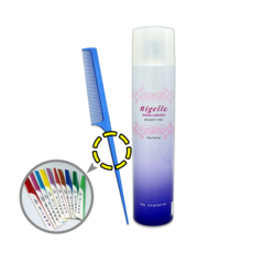 밀본 니제르 드레시아 에어왁스 홀드핏 베일 헤어스프레이 + 꼬리빗, 2개, 180ml