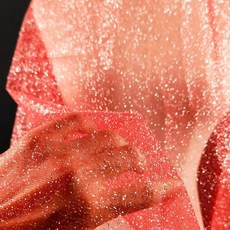 실버 반짝이 스팽글 튤 패브릭 레이스 원사 스파클 거즈 공예 파티 웨딩 배경 장식, [01] 45x145CM(17inx57in), 10. 빨간, 1개