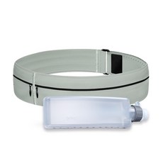 리뉴보 방수 벨크로 러닝 벨트 가방, 그레이M(물통포함), 1개