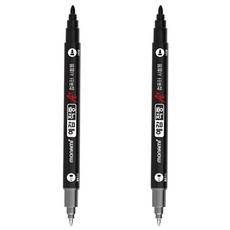 모나미 예감적중 A+ (컴퓨터용 사인펜+볼펜 0.5mm), 블랙, 2개