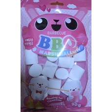 BBQ 바베큐용 머쉬멜로우 머쉬멜로 마시멜로우 두쫀쿠 과자쿠기, 90g, 1개