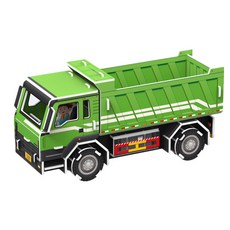 3D立體拼圖DIY手工拼裝互動工程車清掃車紙質模型兒童益智玩具, 167卡車, 1個