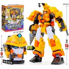 한국 애니메이션 미니포스 X 슈퍼 경찰 변신 로봇 헤드 배지 미니 포스 액션 피규어 장난감 어린이 선물, 1개