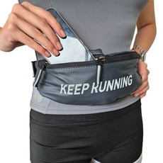 투바이젠 KEEP 러닝 힙색 벨트 허리 가방, 1개, 다크그레이