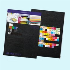 A4 180g 검정색 15매 한지a4 모조전지 쓱템, 1개