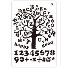 型染版(Stencil) - 蝶古巴特diy-簍空模板-塗鴉模版-繪畫模版，輕鬆打造獨特風格, 1個, B50-0009