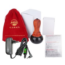 핫 스톤 구아샤 전기 마사지기 목 등 전신 온열 압축 옥 온열 뜸 준설 경락 마사지 장치, 01 US Plug(110V-240V), 01 Stone