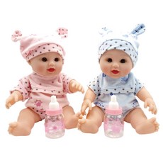 레미와 아토 아기인형 포대기 세트, 레미인형+아토인형+젖병2개+잠옷2개+모자2개+포대기2개, 1개