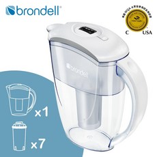 【Brondell】美國邦特爾極淨白濾水壺 7芯, 1個