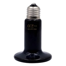 발열전구 온열 열등 1개 반려동물 난방 램프 블랙 적외선 세라믹 이미 터 열 전구 Brooder 파충류 25W 50W 75W 100W 150W 200W, Black 50W