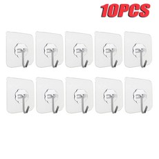 스탠드 미니 옷가게 행거 옷걸이 의류 후크 보관 100 300 열쇠 투명 자체 개 스틸 걸이 욕실 접착 수건 스티커 스테인레스, 10 PCS